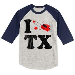 I Love Texas Chainsaw Kids Colorblock Raglan Jersey