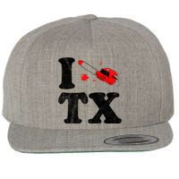 I Love Texas Chainsaw Wool Snapback Cap