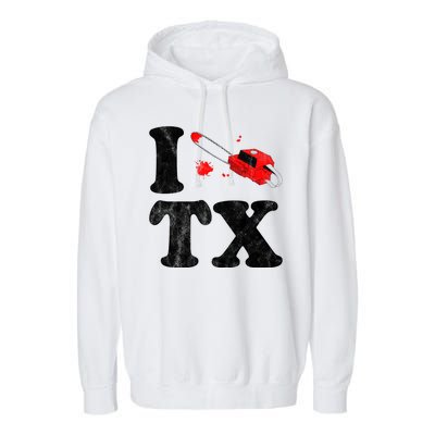 I Love Texas Chainsaw Garment-Dyed Fleece Hoodie