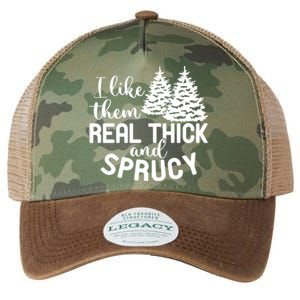 I Like Them Thick And Sprucey Christmas Trees Family Xmas Great Gift Legacy Tie Dye Trucker Hat