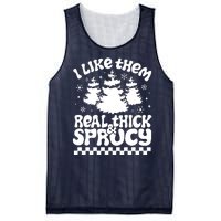 I Like Them Real Thick & Sprucy Mesh Reversible Basketball Jersey Tank