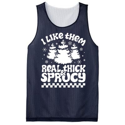 I Like Them Real Thick & Sprucy Mesh Reversible Basketball Jersey Tank