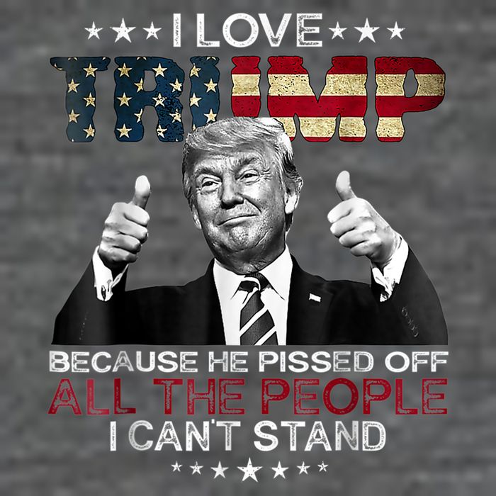 I Love Trump Because He Pissed Off The People I Can't Stand Zip Tote Bag