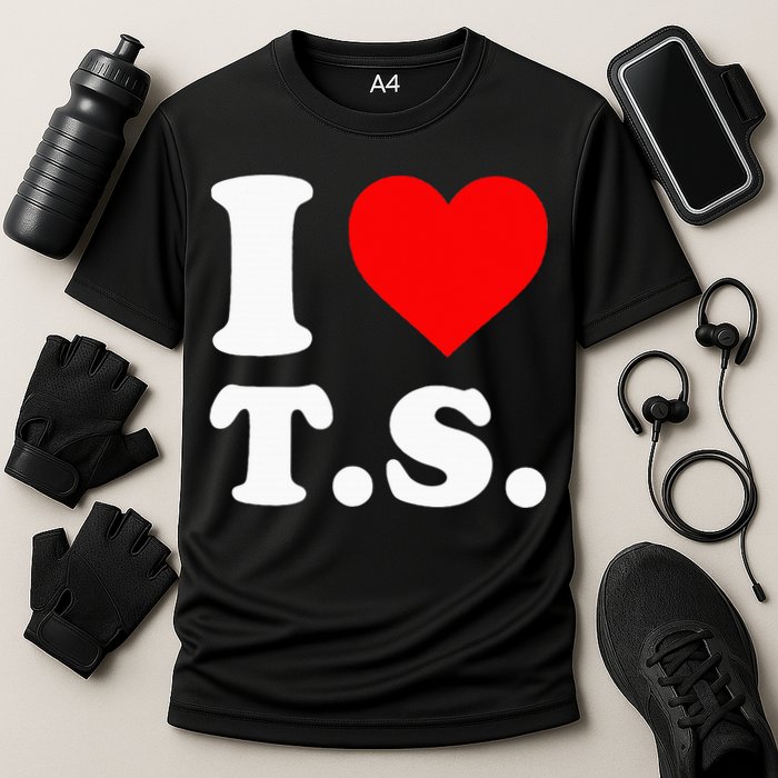 I Love T.S I Heart T.S Cooling Performance Crew T-Shirt