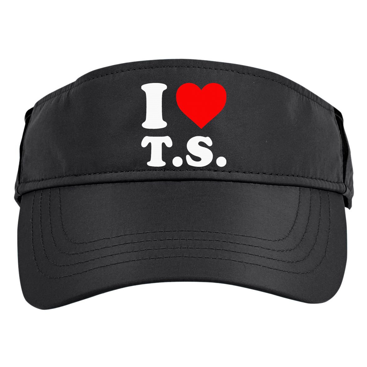 I Love T.S I Heart T.S Adult Drive Performance Visor