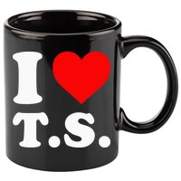 I Love T.S I Heart T.S 11oz C Handle Ceramic Mug