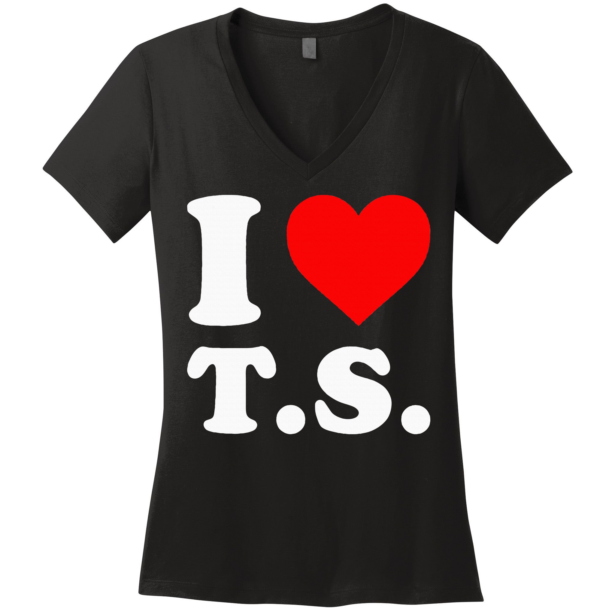 I Love T.S I Heart T.S Women's V-Neck T-Shirt