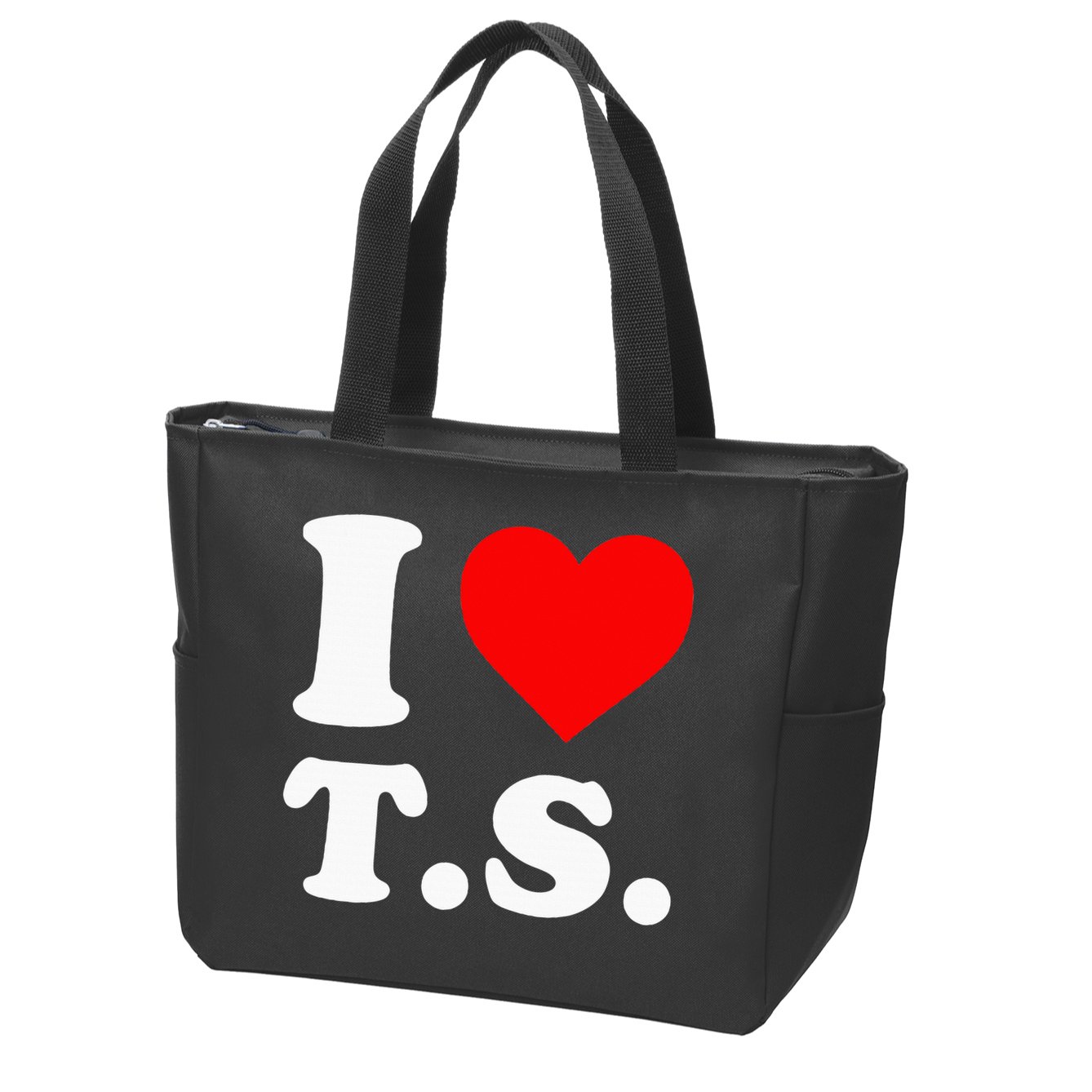 I Love T.S I Heart T.S Zip Tote Bag