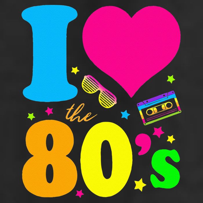 I Love The 80S 80s 90s Costume Party 7 Panel Mesh Trucker Snapback Hat