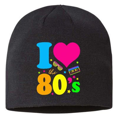 I Love The 80S 80s 90s Costume Party Sustainable Beanie