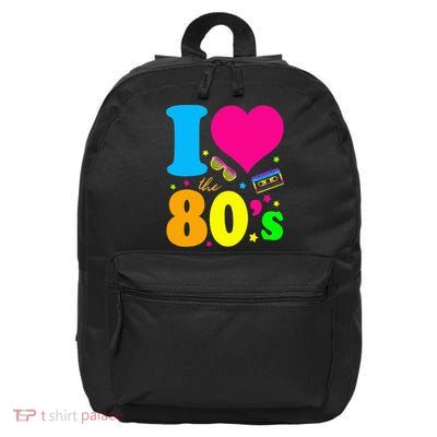 I Love The 80S 80s 90s Costume Party 16 in Basic Backpack