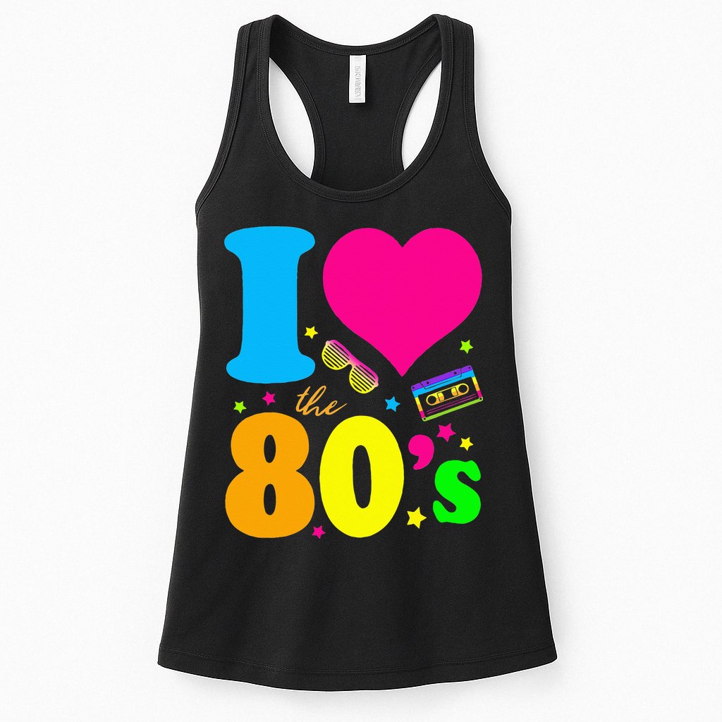 I Love The 80S 80s 90s Costume Party Womens Tank Top