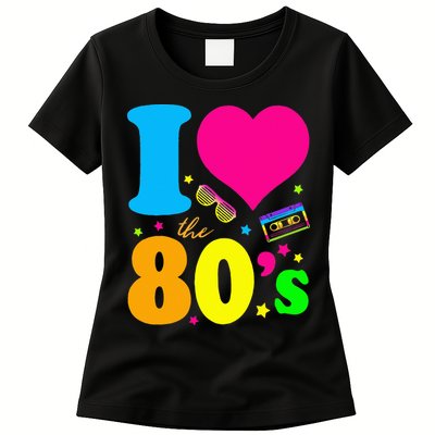 I Love The 80S 80s 90s Costume Party Womens T-Shirt