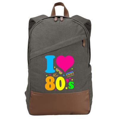 I Love The 80S 80s 90s Costume Party Cotton Canvas Backpack