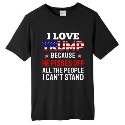 I Love Trump Because He Pisses Off The People I CanT Stand Tall Fusion ChromaSoft Performance T-Shirt