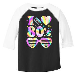 I Love The 80S I Heart The 80s Tie Dye Colorful 90 Toddler Fine Jersey T-Shirt