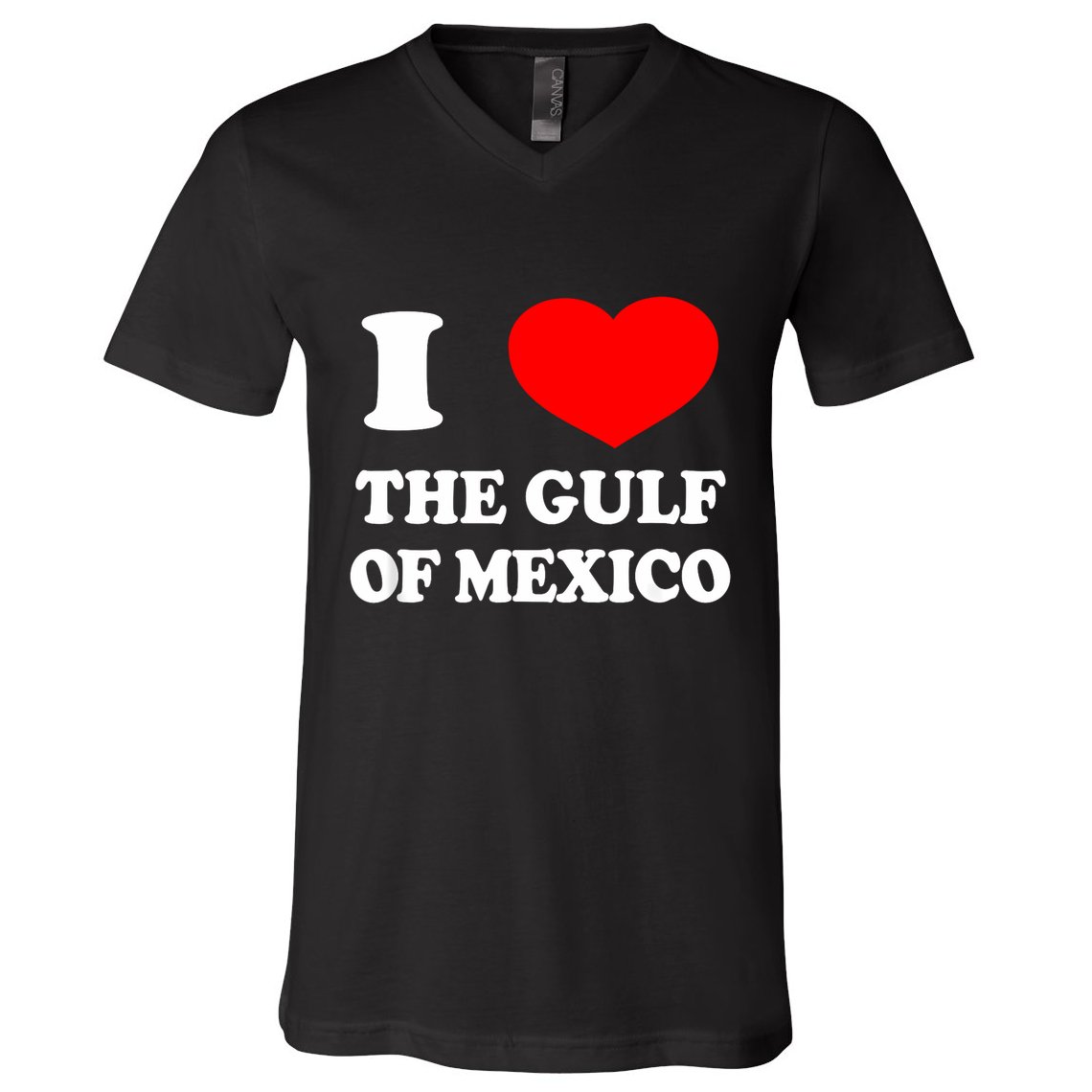I Love The Gulf Of Mexico Usa Funny 2025 Dank Meme Cringe V-Neck T-Shirt
