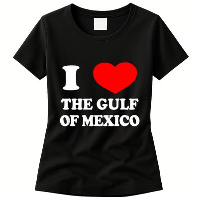 I Love The Gulf Of Mexico Usa Funny 2025 Dank Meme Cringe Womens T-Shirt
