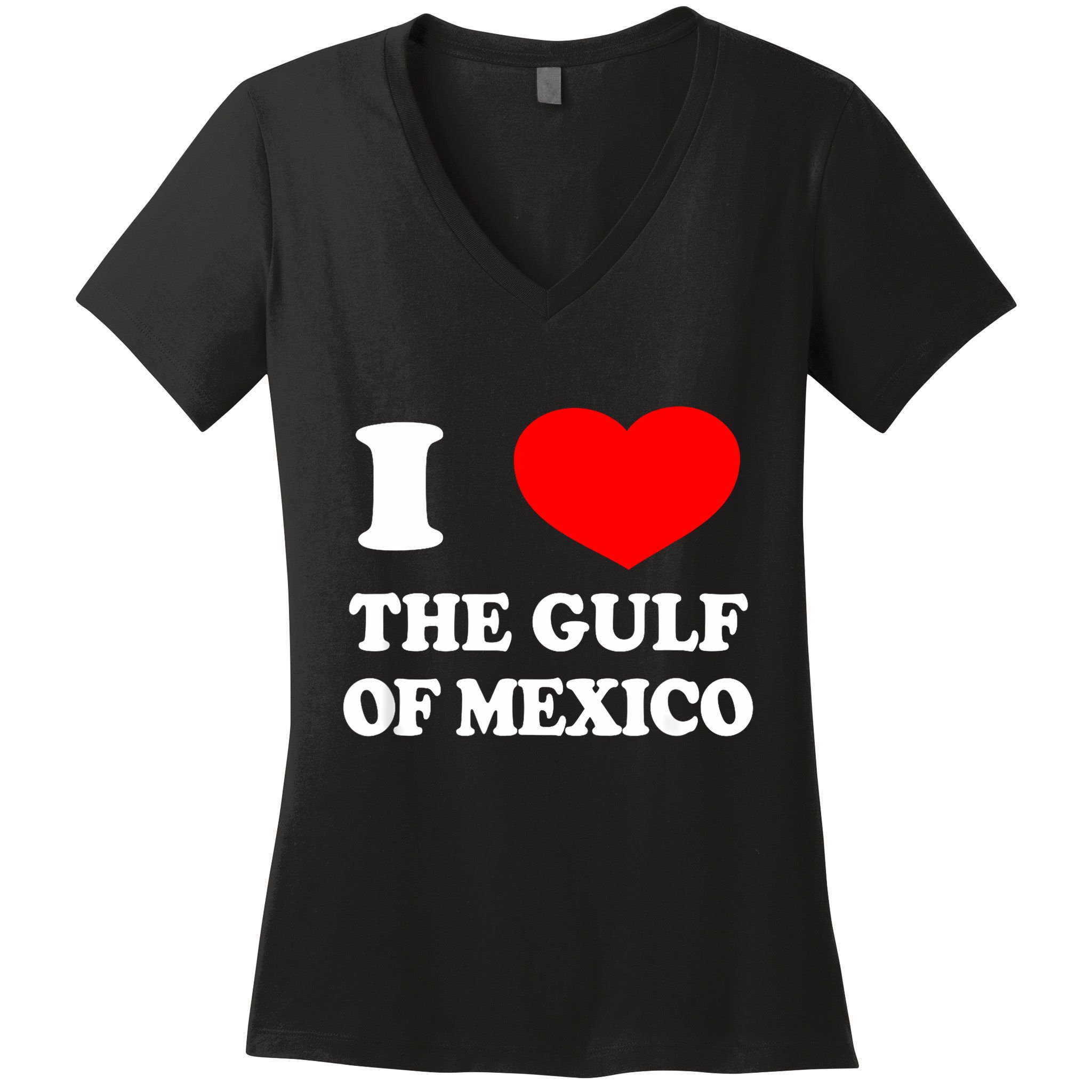 I Love The Gulf Of Mexico Usa Funny 2025 Dank Meme Cringe Women's V-Neck T-Shirt