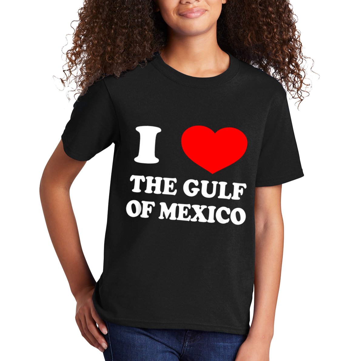I Love The Gulf Of Mexico Usa Funny 2025 Dank Meme Cringe Kids T-Shirt