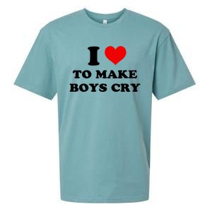 I Love To Make Boy Cry Sueded Cloud Jersey T-Shirt