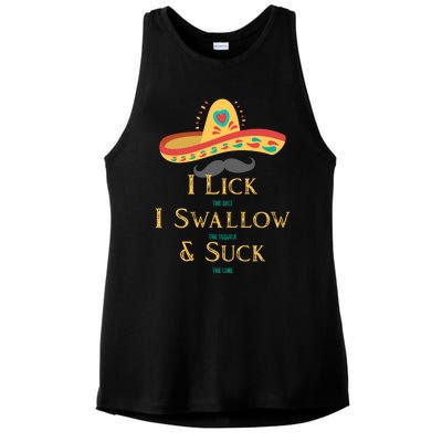 I Lick The Salt Swallow The Tequila And Suck The Lime Cool Gift Ladies PosiCharge Tri-Blend Wicking Tank