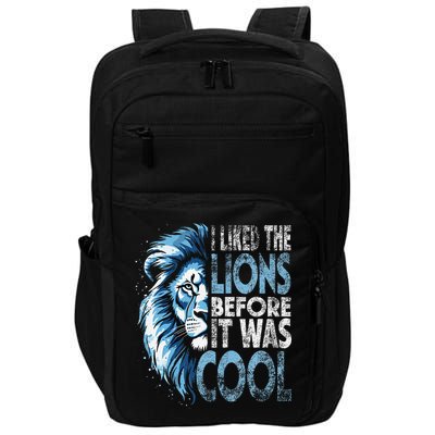 I Liked The Lions Before It Was Cool Funny Vintage Impact Tech Backpack