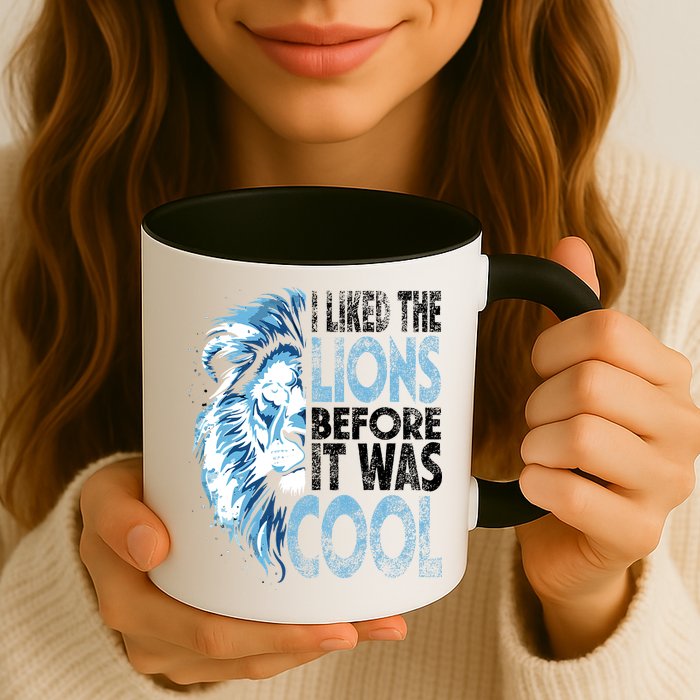 I Liked The Lions Before It Was Cool Funny Vintage Mug