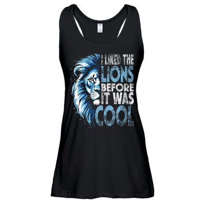I Liked The Lions Before It Was Cool Funny Vintage Ladies Essential Flowy Tank