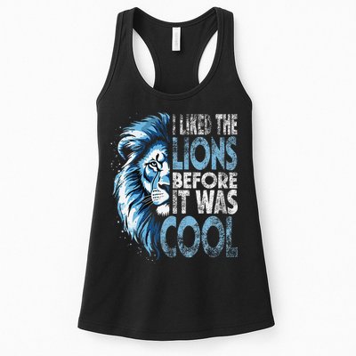 I Liked The Lions Before It Was Cool Funny Vintage Womens Tank Top
