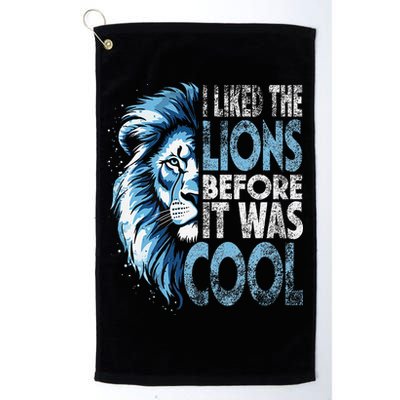 I Liked The Lions Before It Was Cool Funny Vintage Golf Towel
