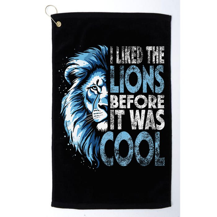 I Liked The Lions Before It Was Cool Funny Vintage Golf Towel