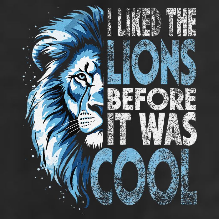 I Liked The Lions Before It Was Cool Funny Vintage Golf Towel