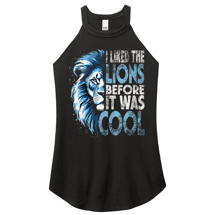 I Liked The Lions Before It Was Cool Funny Vintage Women's Perfect Tri Rocker Tank