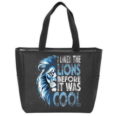 I Liked The Lions Before It Was Cool Funny Vintage Zip Tote Bag