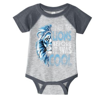 I Liked The Lions Before It Was Cool Funny Vintage Infant Baby Jersey Bodysuit