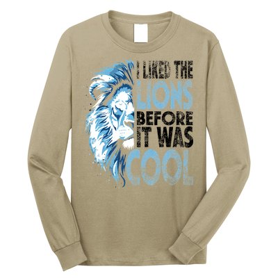 I Liked The Lions Before It Was Cool Funny Vintage Long Sleeve Shirt