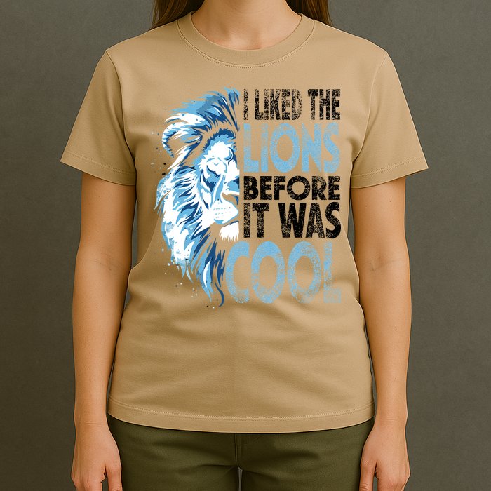 I Liked The Lions Before It Was Cool Funny Vintage T-Shirt