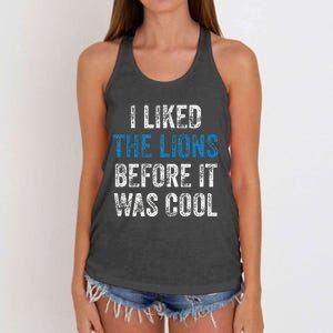 I Liked The Lions Before It Was Cool Women's Knotted Racerback Tank