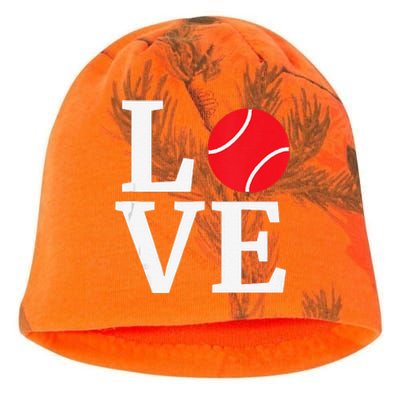 I Love Tennis Gift Valentine's Day For Tennis Lover Kati - Camo Knit Beanie