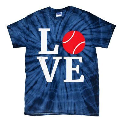 I Love Tennis Gift Valentine's Day For Tennis Lover Tie-Dye T-Shirt