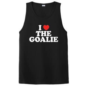 I Love The Goalie Heart Soccer Hockey Sport Goalie Cute Gift PosiCharge Competitor Tank