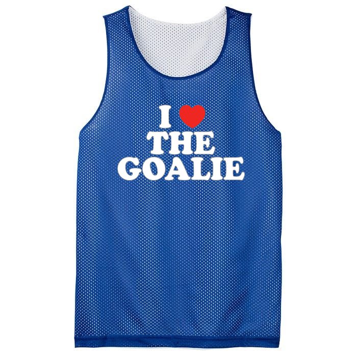 I Love The Goalie Heart Soccer Hockey Sport Goalie Cute Gift Mesh Reversible Basketball Jersey Tank