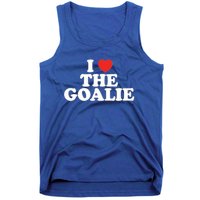 I Love The Goalie Heart Soccer Hockey Sport Goalie Cute Gift Tank Top