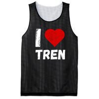 I Love Tren Funny Bodybuilder Mesh Reversible Basketball Jersey Tank