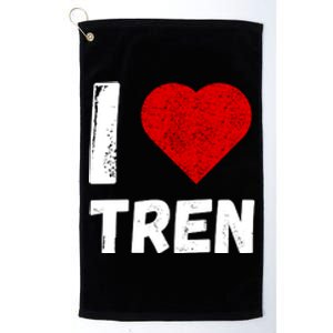 I Love Tren Funny Bodybuilder Platinum Collection Golf Towel