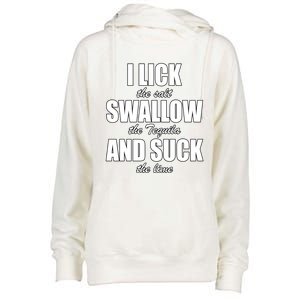 I Lick The Salt Swallow The Tequila And Suck The Lime Cool Gift Womens Funnel Neck Pullover Hood