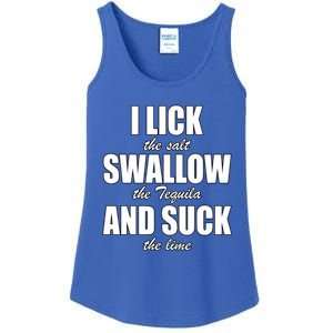 I Lick The Salt Swallow The Tequila And Suck The Lime Cool Gift Ladies Essential Tank