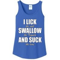 I Lick The Salt Swallow The Tequila And Suck The Lime Cool Gift Ladies Essential Tank