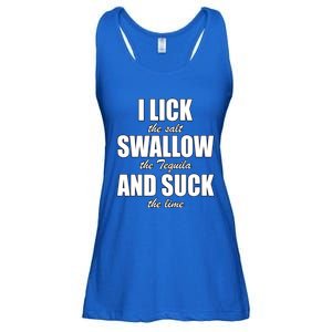 I Lick The Salt Swallow The Tequila And Suck The Lime Cool Gift Ladies Essential Flowy Tank